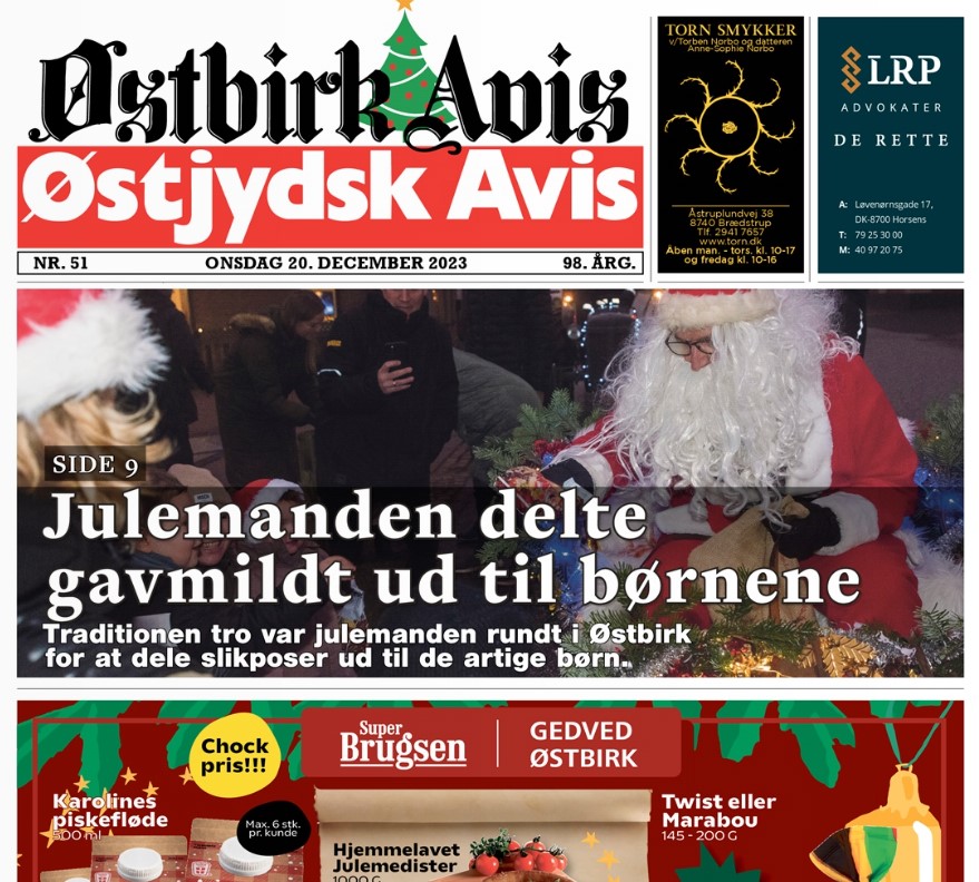Østbirk Avis forside uge 51