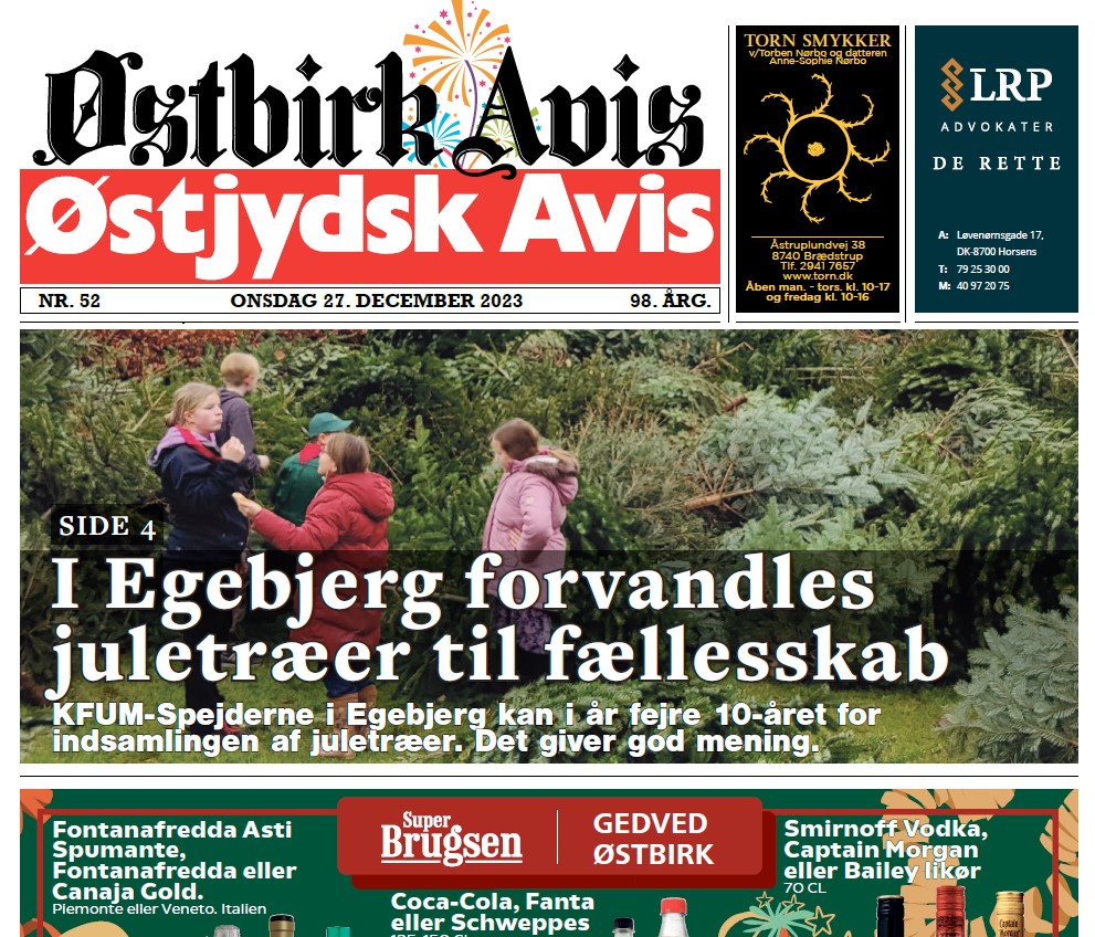 Østbirk Avis forside uge 52