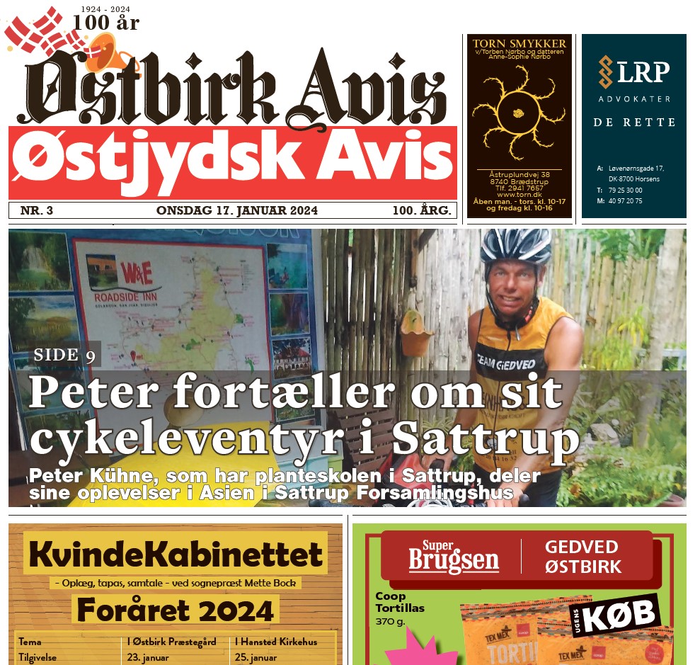 Østbirk Avis forside uge 3
