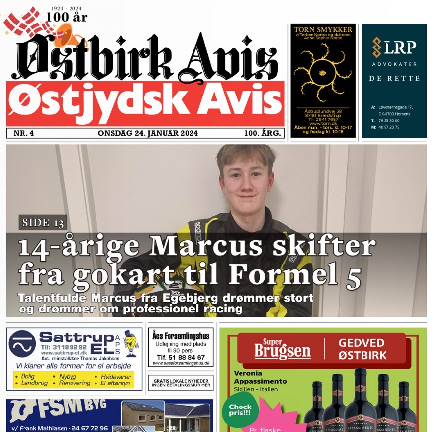 Østbirk Avis forside uge 3