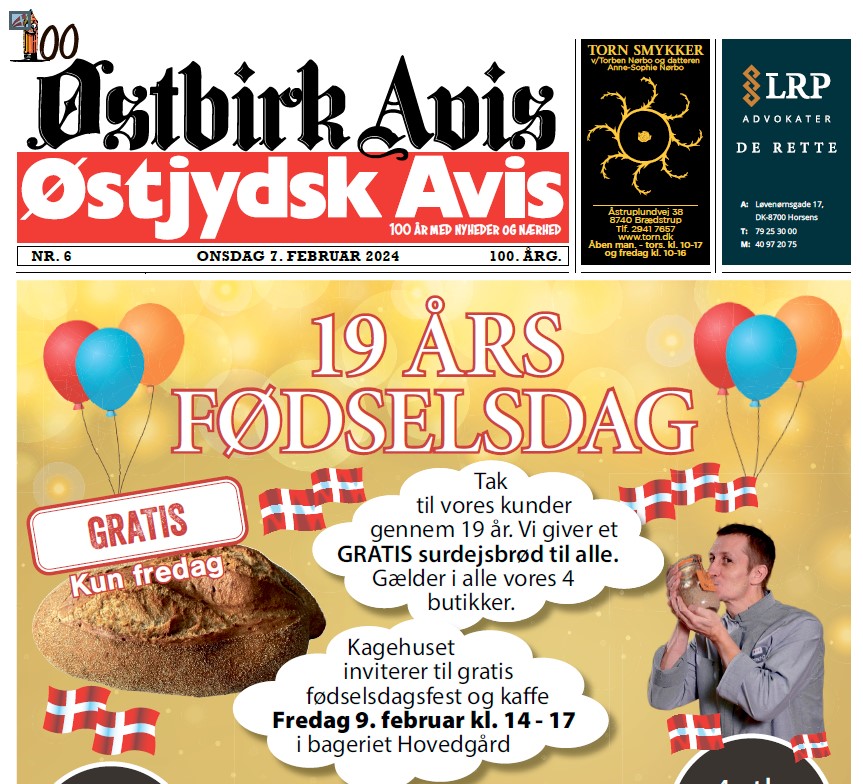 Østbirk Avis forside uge 6