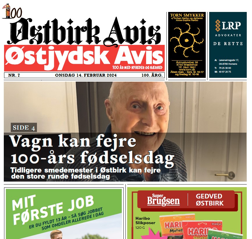 Østbirk Avis forside uge 6