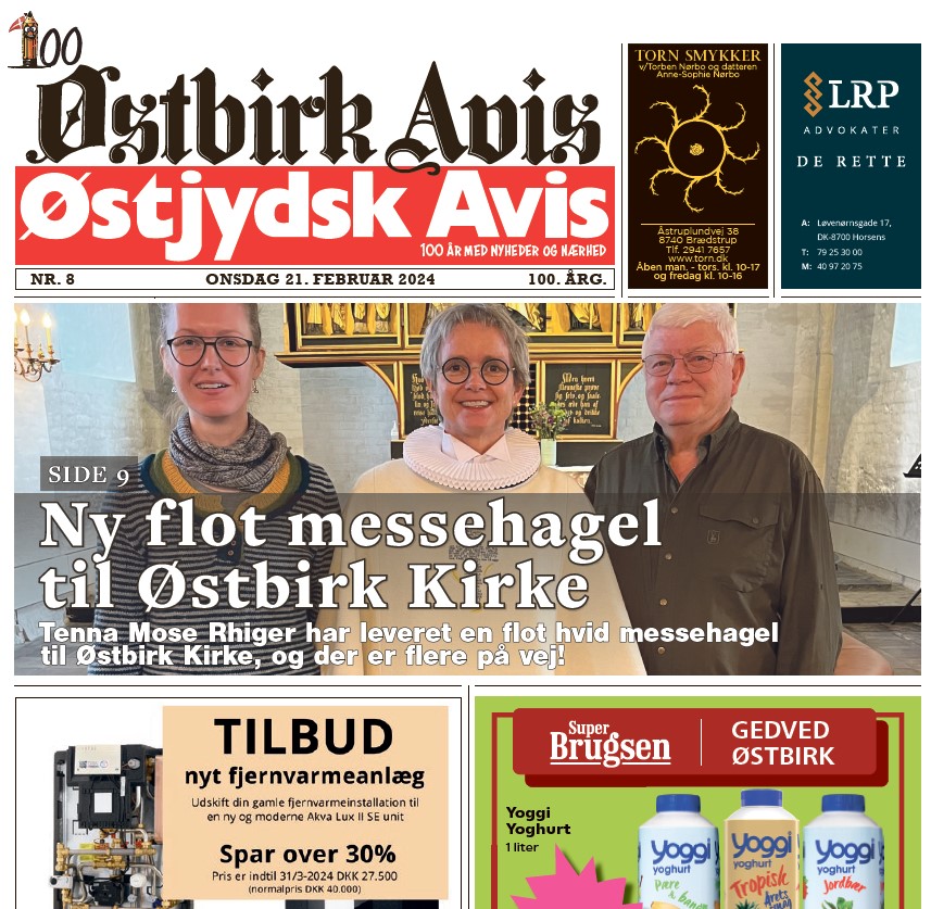 Østbirk Avis forside uge 6