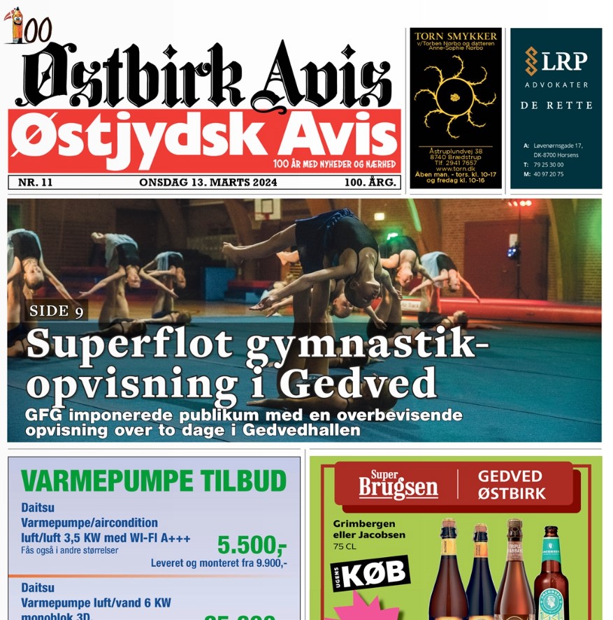 Østbirk Avis forside uge 11