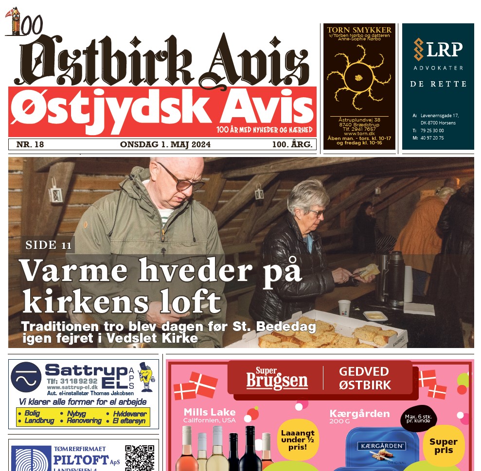 Østbirk Avis forside uge 18