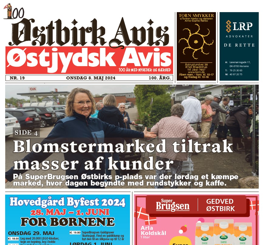 Østbirk Avis forside uge 19