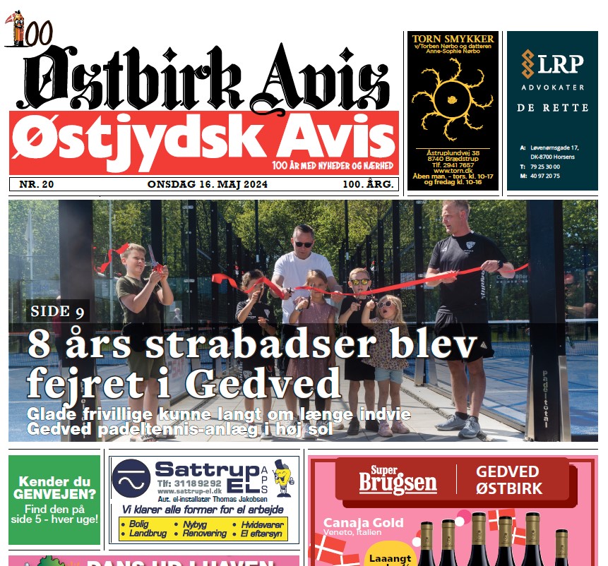 Østbirk Avis forside uge 20