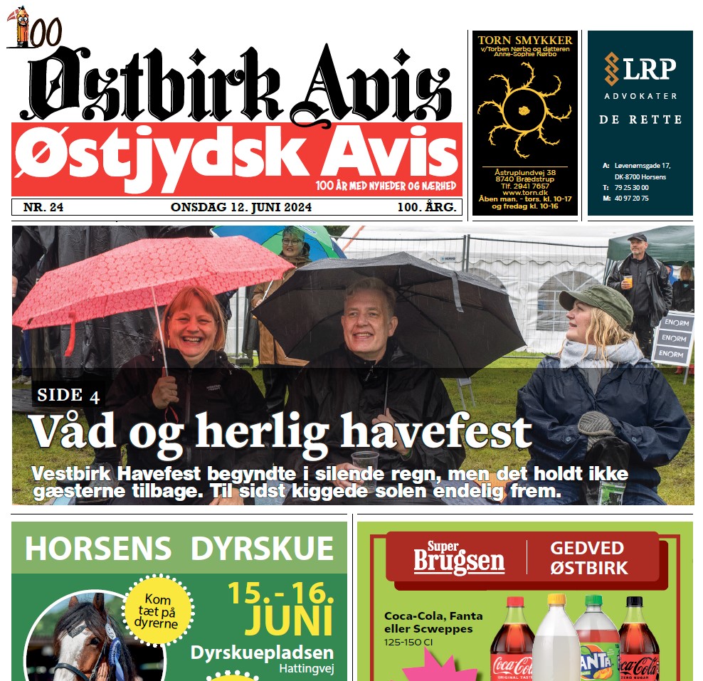 Østbirk Avis forside uge 24