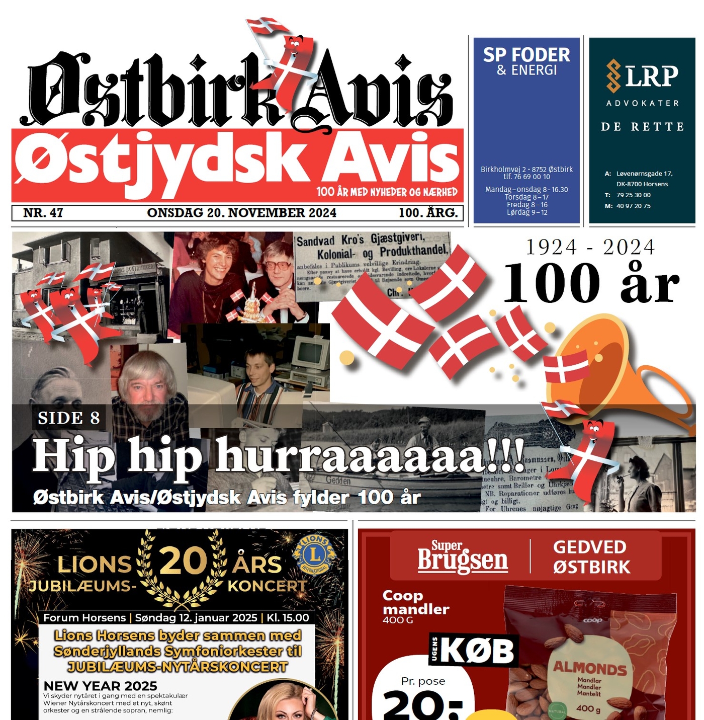 Østbirk Avis forside uge 47
