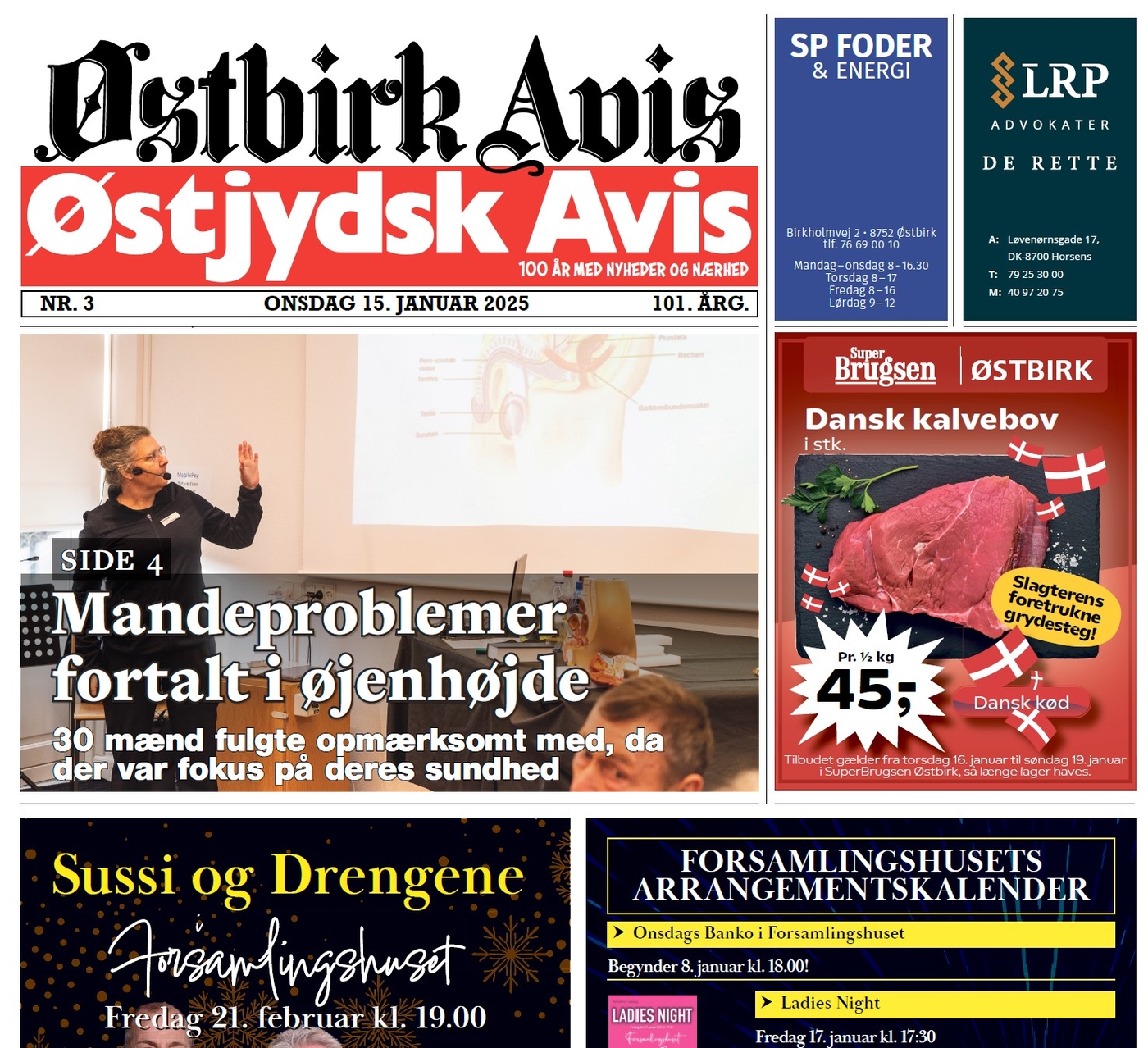 Østbirk Avis forside uge 3