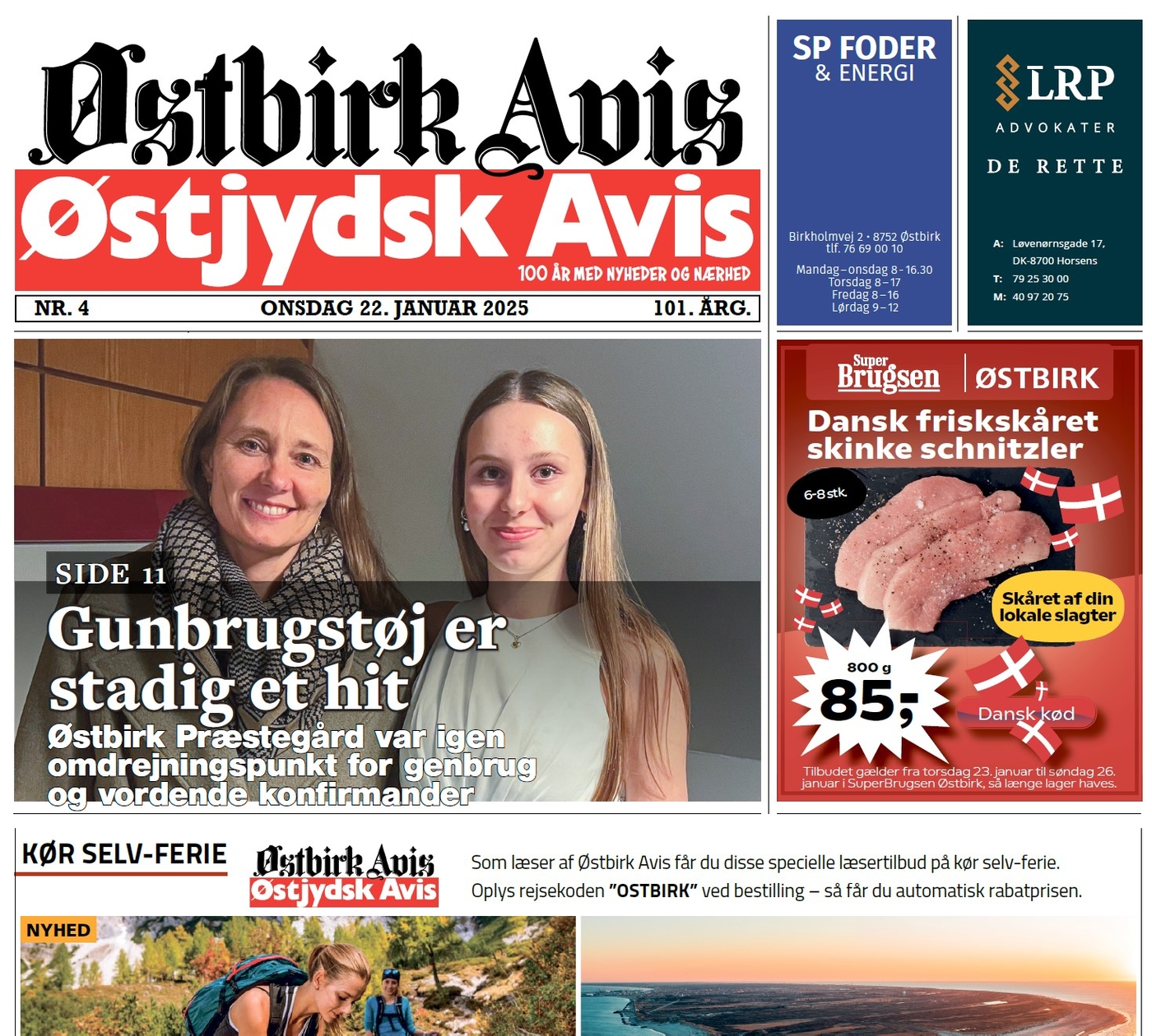 Østbirk Avis forside uge 4