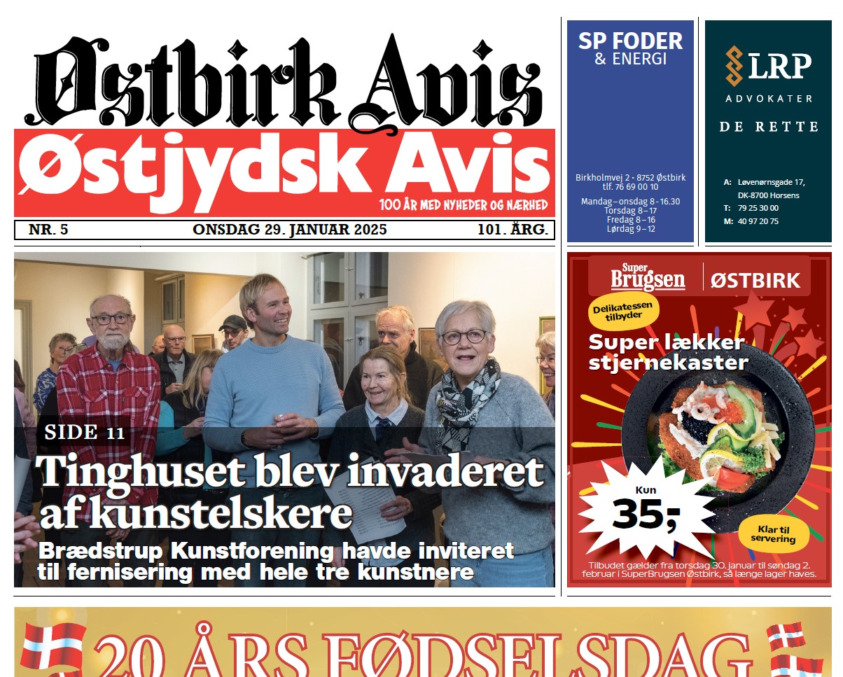 Østbirk Avis forside uge 4