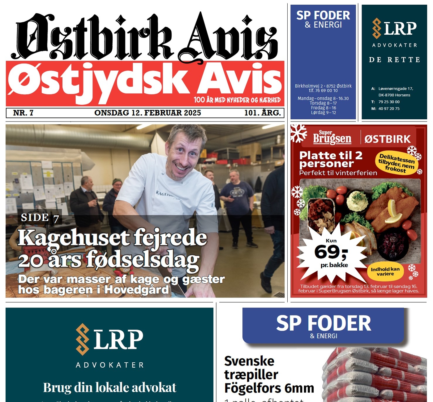 Østbirk Avis forside uge 7