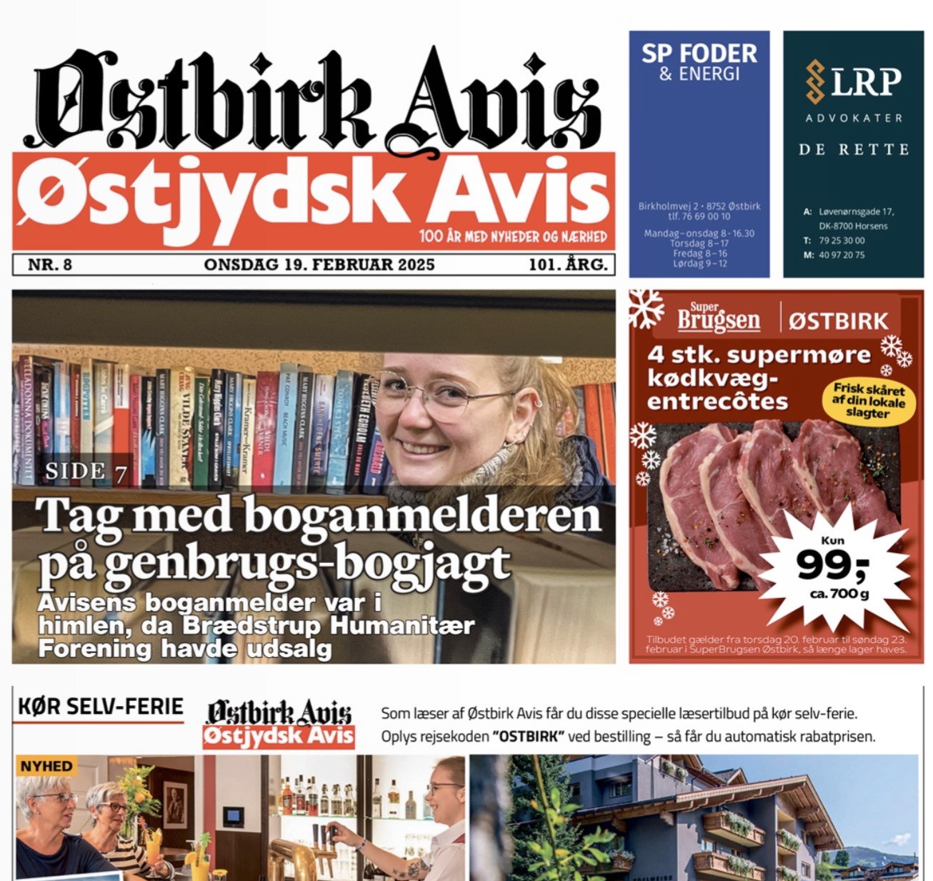 Østbirk Avis forside uge 8