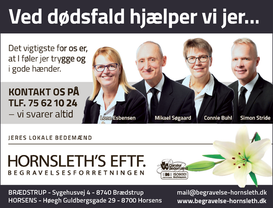 Annonce fra Hornsleth's efterfølgere